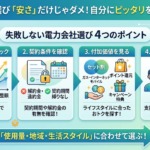 電力会社は「安さ」だけで選ばない4つのポイント
