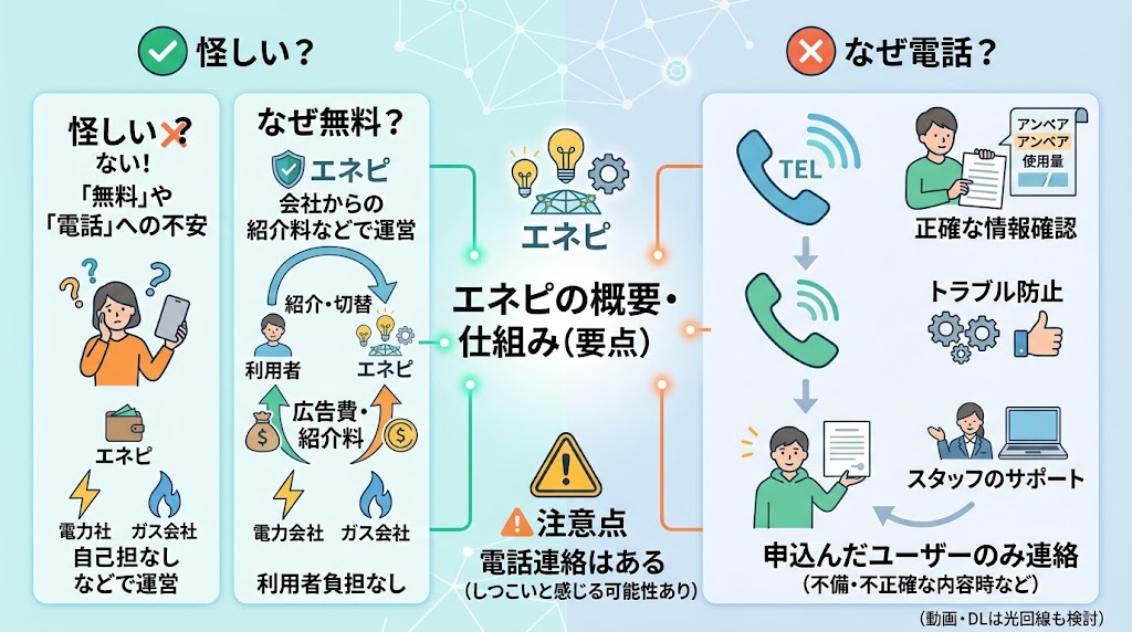 エネピは怪しい?無料で利用できる仕組みと注意点