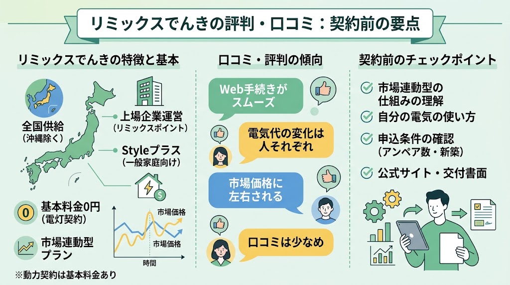 リミックスでんきの評判・口コミ