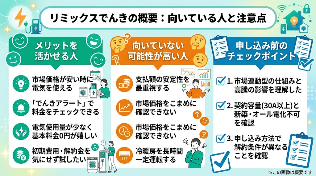 リミックスでんきはどんな人に向いている？