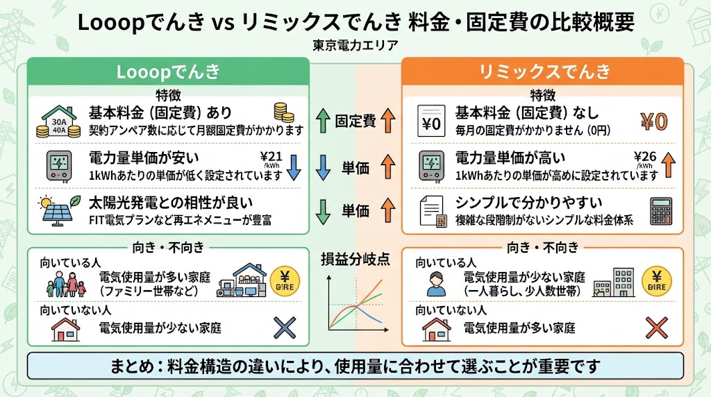 固定従量料金・託送料金・制度対応費などの違い
